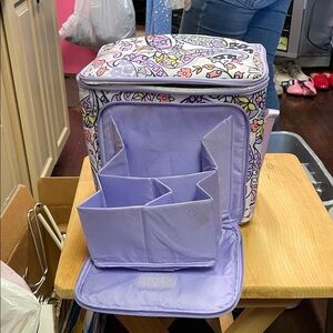 Vera Bradley Deluxe Floral Purple Travel Cooler Organizer